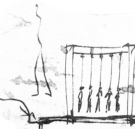 The gallows after the Uprising